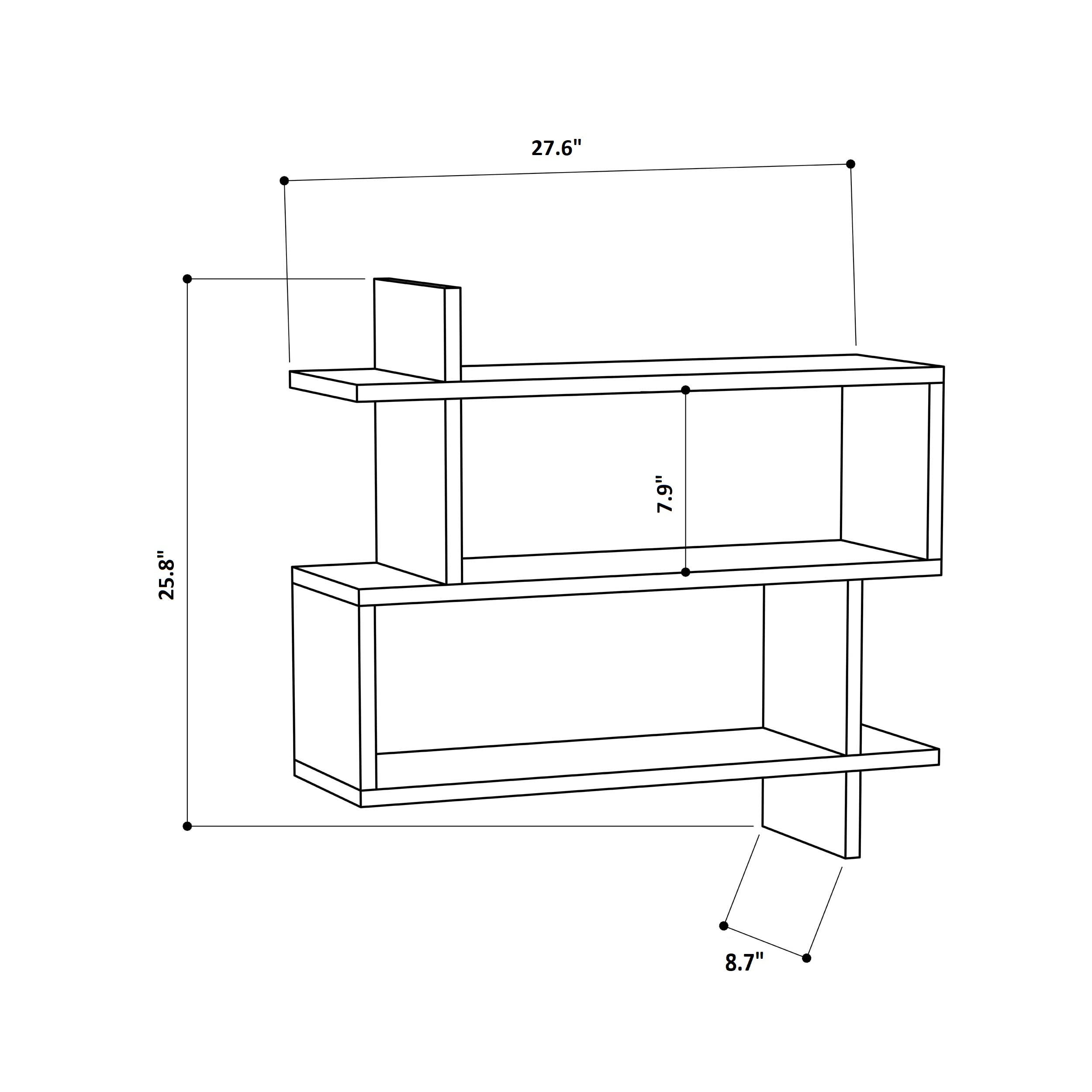 Carbeck Wall Shelf - Floating Shelves for Living Room, Bedroom, Kitchen | Modern Wooden Wall Storage & Display Shelves for Home Decor, Books, Plants & Photos | Easy to Install & Space-Saving Solution