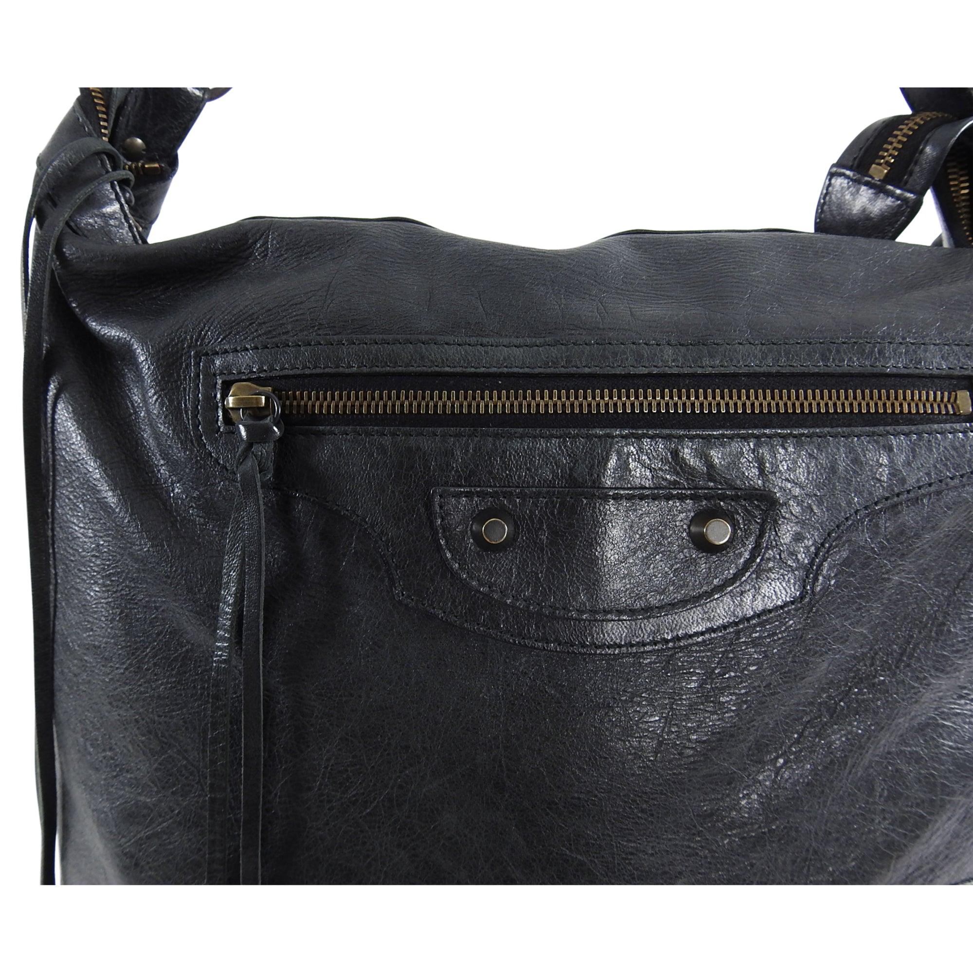 Balenciaga Chevre Leather Charcoal Ink Grey Day Bag - Stylish Crossbody Handbag for Women, Perfect for Work, Travel & Everyday Use