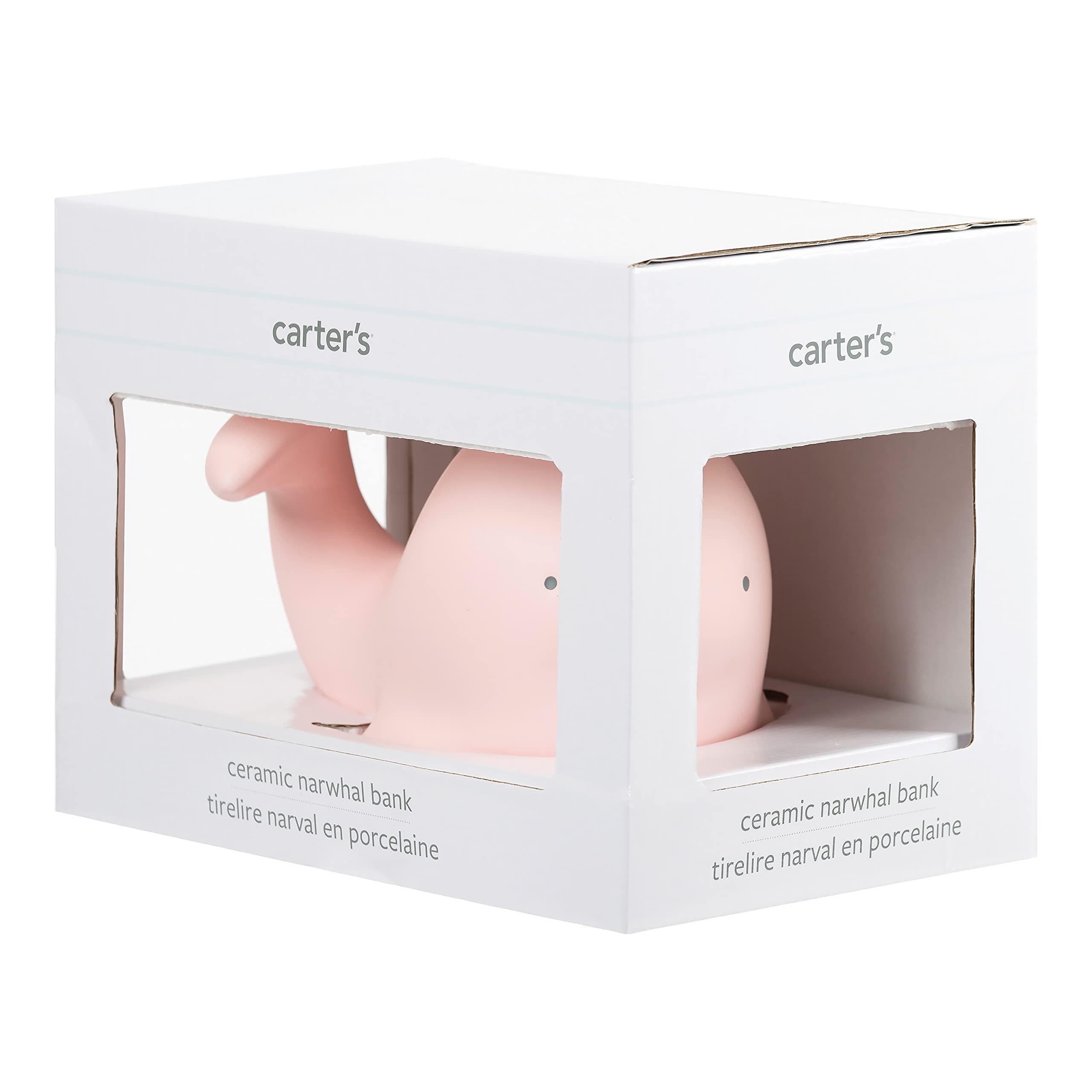 Carter's BB1-23288B Narwhal Ceramic Piggy Bank for Kids - 8