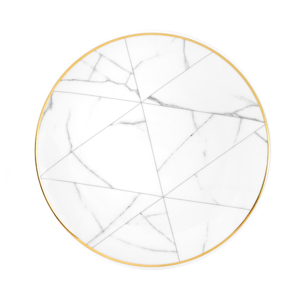 Vista Alegre Carrara Porcelain Bread and Butter Plates Set of 4 - Elegant Dinnerware for Breakfast, Brunch & Formal Dining