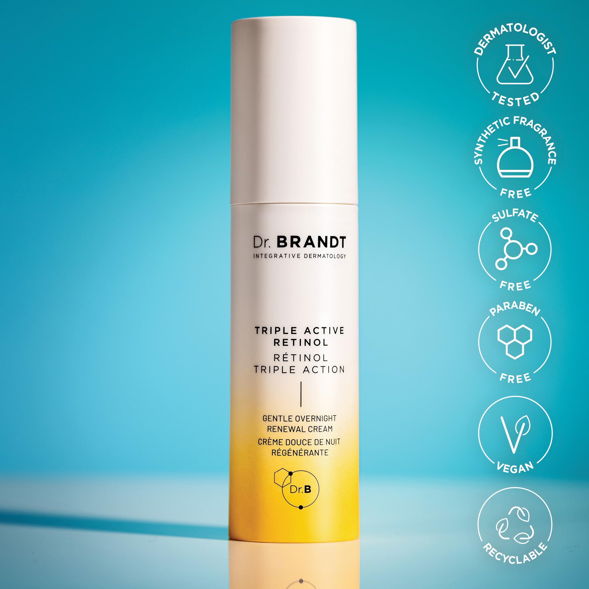 Dr. Brandt Bright This Way Triple Active Retinol Night Cream - Anti-Aging Face Moisturizer for Wrinkles & Dark Spots - Brightening & Hydrating Formula - 1 oz | Overnight Skin Renewal for Glowing Complexion