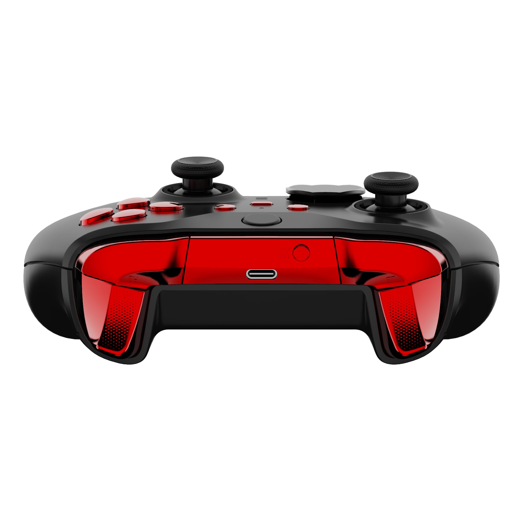 eXtremeRate Chrome Red Replacement Buttons for Xbox One Elite Series 2 Controller - LB RB LT RT Bumpers Triggers ABXY Start Back Sync Profile Switch Keys (Compatible with Elite V2 Controller Model 1797 & Core Model 1797) - Perfect for Gaming Enthusiasts & Custom Mods