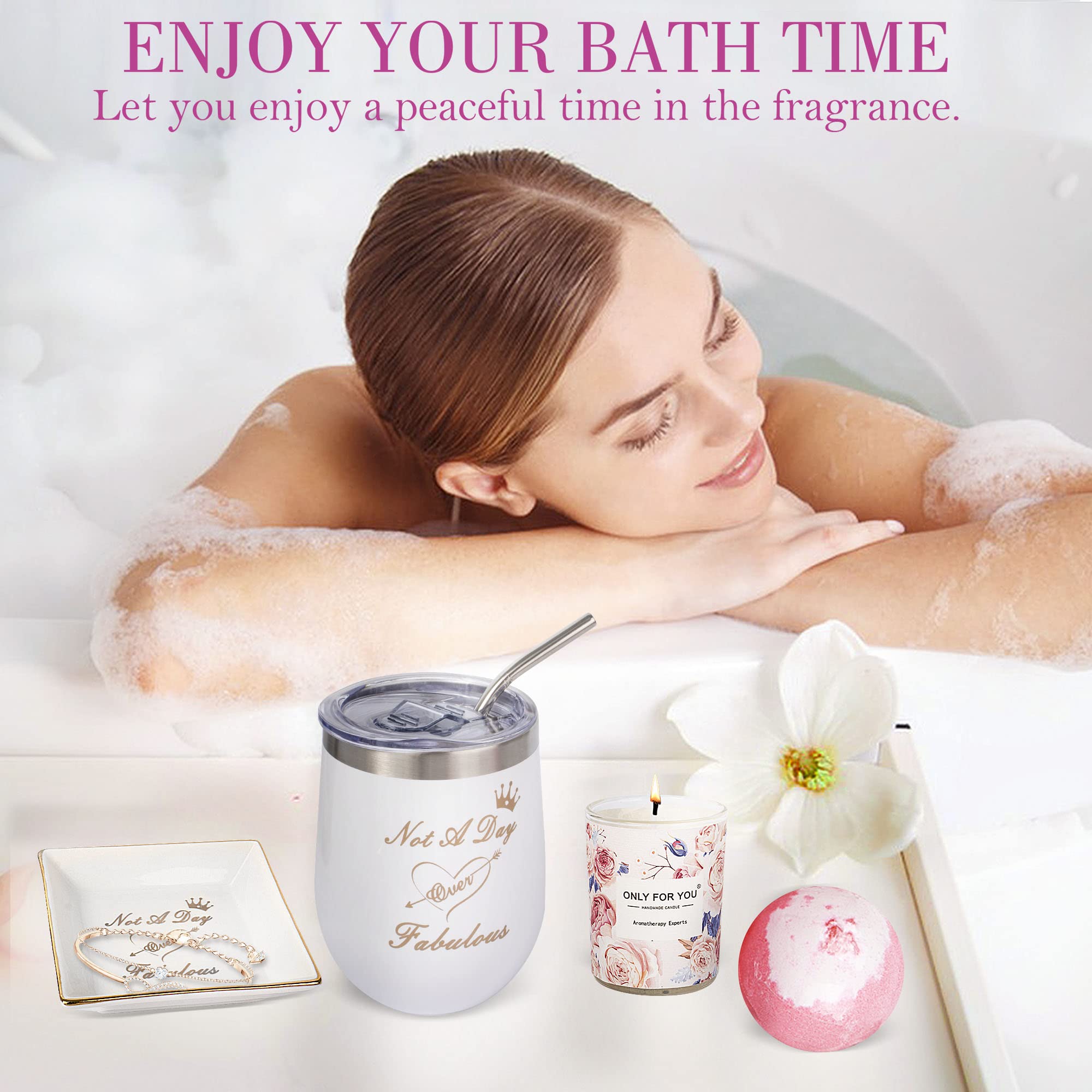Relaxing Spa Gift Box for Women - Birthday Gifts for Her, Mom, Sister & Best Friend | Unique Thank You Gift Basket with Bath Set | Perfect for Self-Care, Pampering & Special Occasions