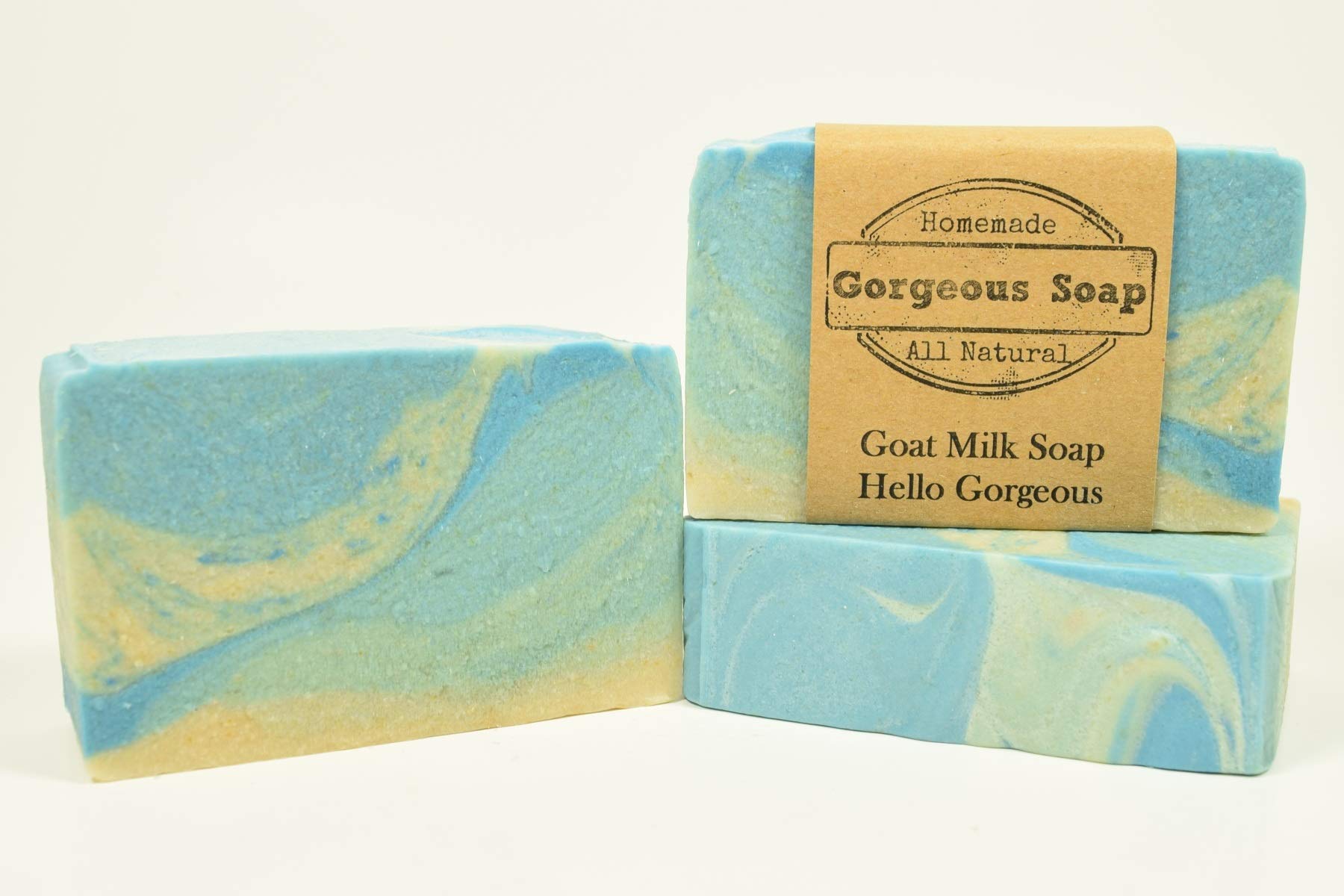 Hello Gorgeous All-Natural Goat Milk Soap - Handmade, Organic, Moisturizing Bar Soap for Dry & Sensitive Skin - Perfect for Daily Face & Body Care, Gifts & Self-Pampering