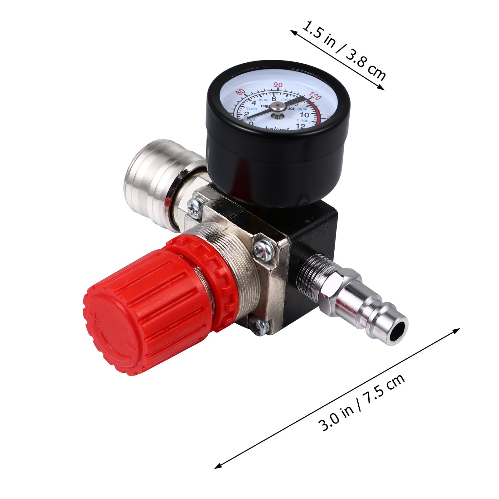 Air Compressor Pressure Regulator with Gauge - Adjustable PSI Control for Air Tools, 1/4