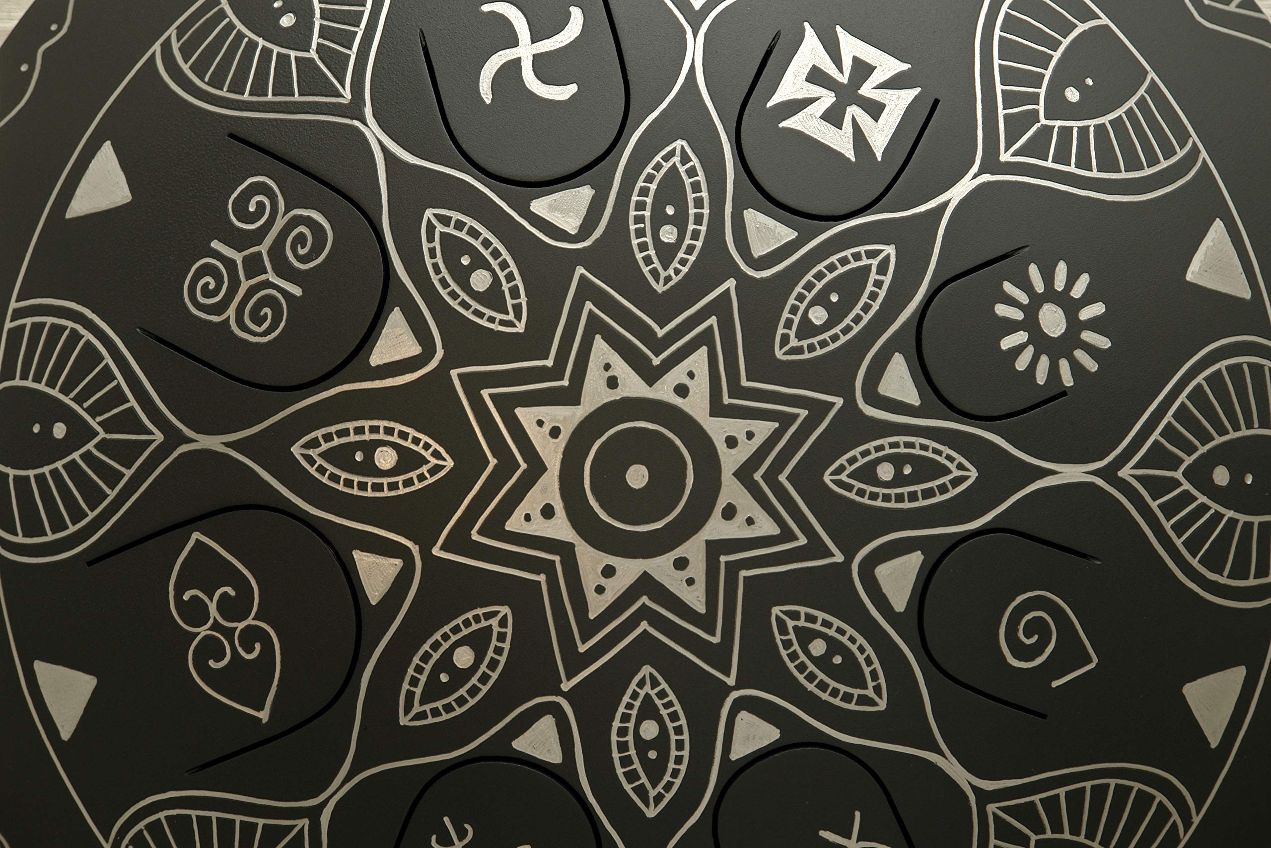 GUDA DRUM Freezbee African Handpan Steel Tongue Drum with FREE Mallets - Best Musical Instrument for Meditation, Yoga & Sound Therapy - Perfect for Beginners, Professionals & Music Lovers
