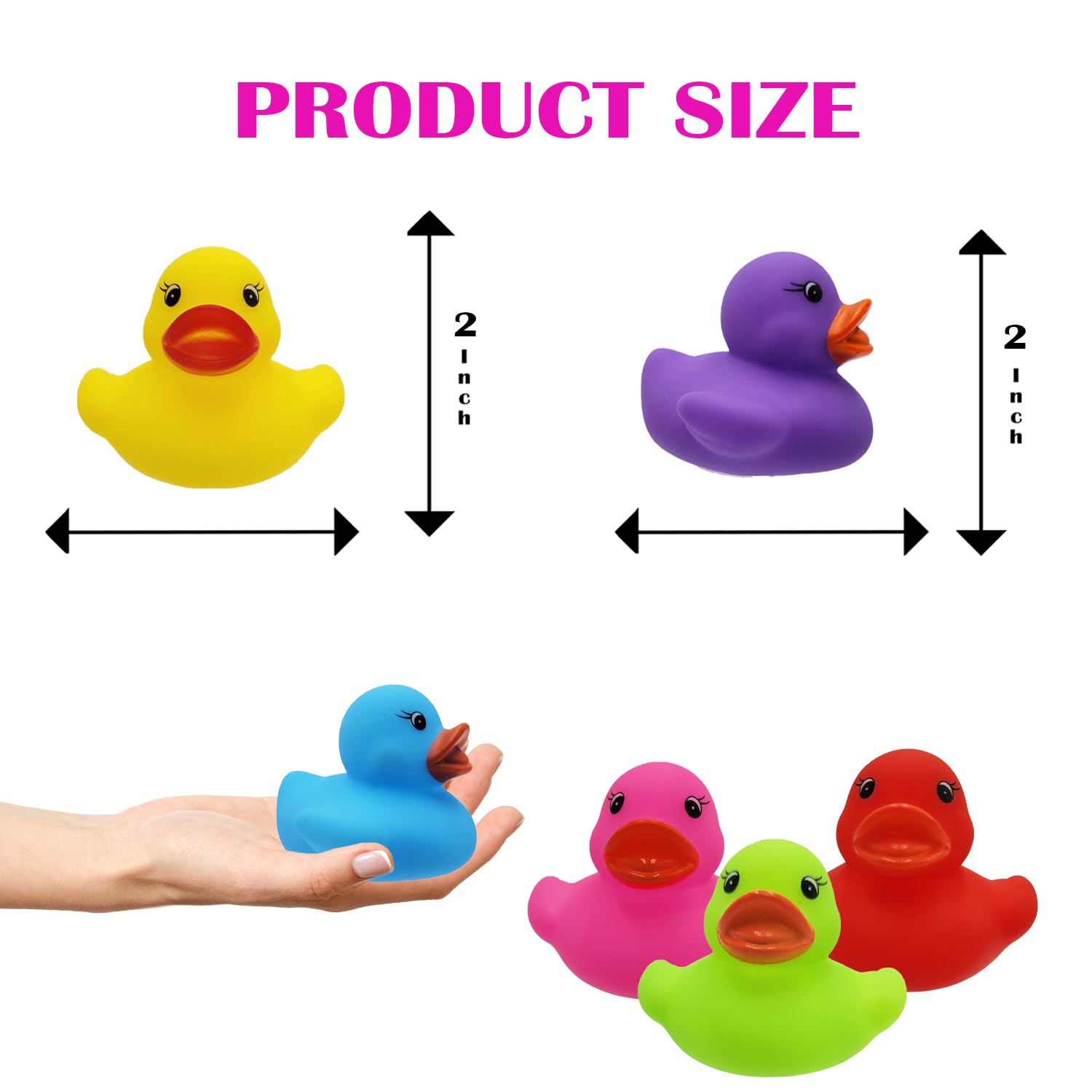 The Dreidel Company Classic Rubber Duck Toy for Kids - 500-Pack of 2
