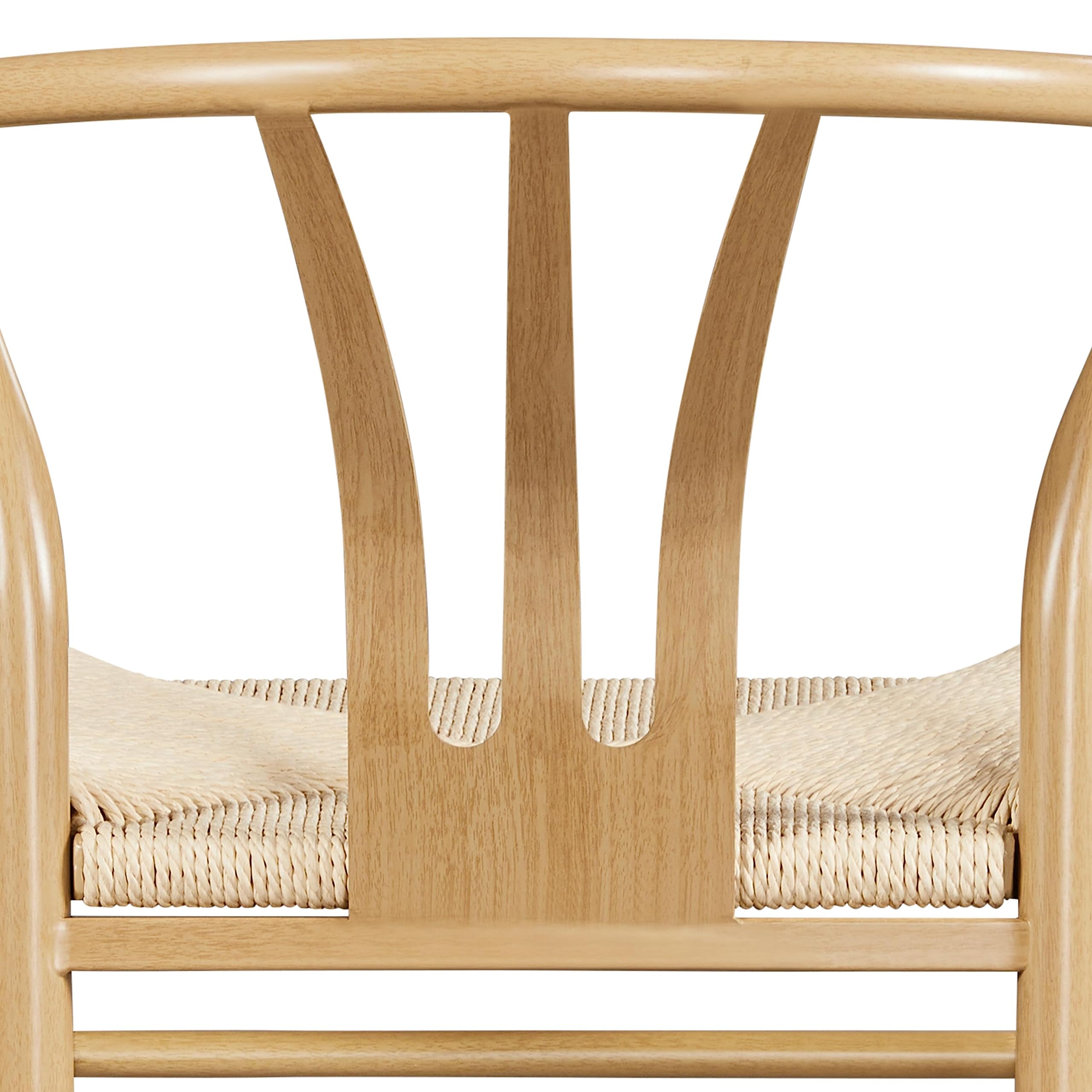 Yaheetech 4-Piece Mid-Century Modern Dining Chairs Set - Woven Hemp Seats & Wooden Frame - Perfect for Kitchen, Dining Room, Restaurant or Cafe
