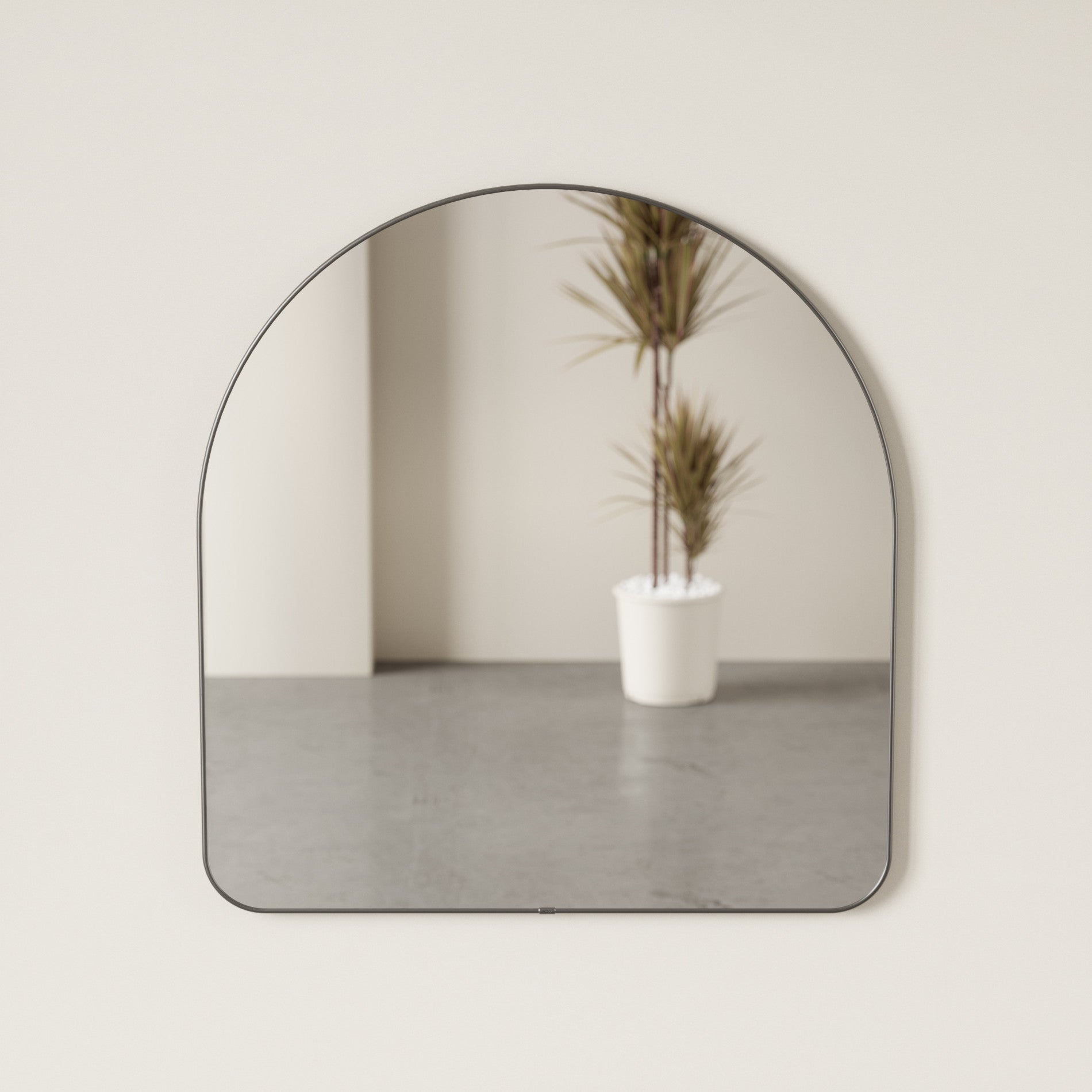 Hubba Arched Wall Mirror - Elegant Full Length Floor Mirror with Metal Frame for Bedroom, Living Room & Entryway Decor | Home & Office Use