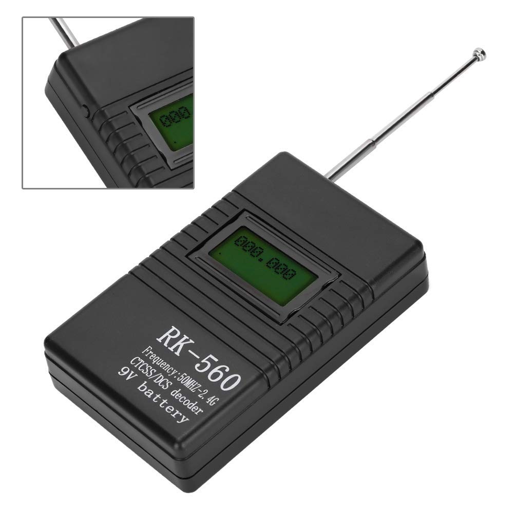 RK560 Mini Radio Frequency Counter Meter 50MHz-2.4GHz with CTCSS/DCS Decoder - Portable Handheld Frequency Counter for Ham Radio, Walkie Talkie, Signal Testing (1K/0.1K Resolution) - Ideal for Field Work, Electronics Repair & Wireless Communication