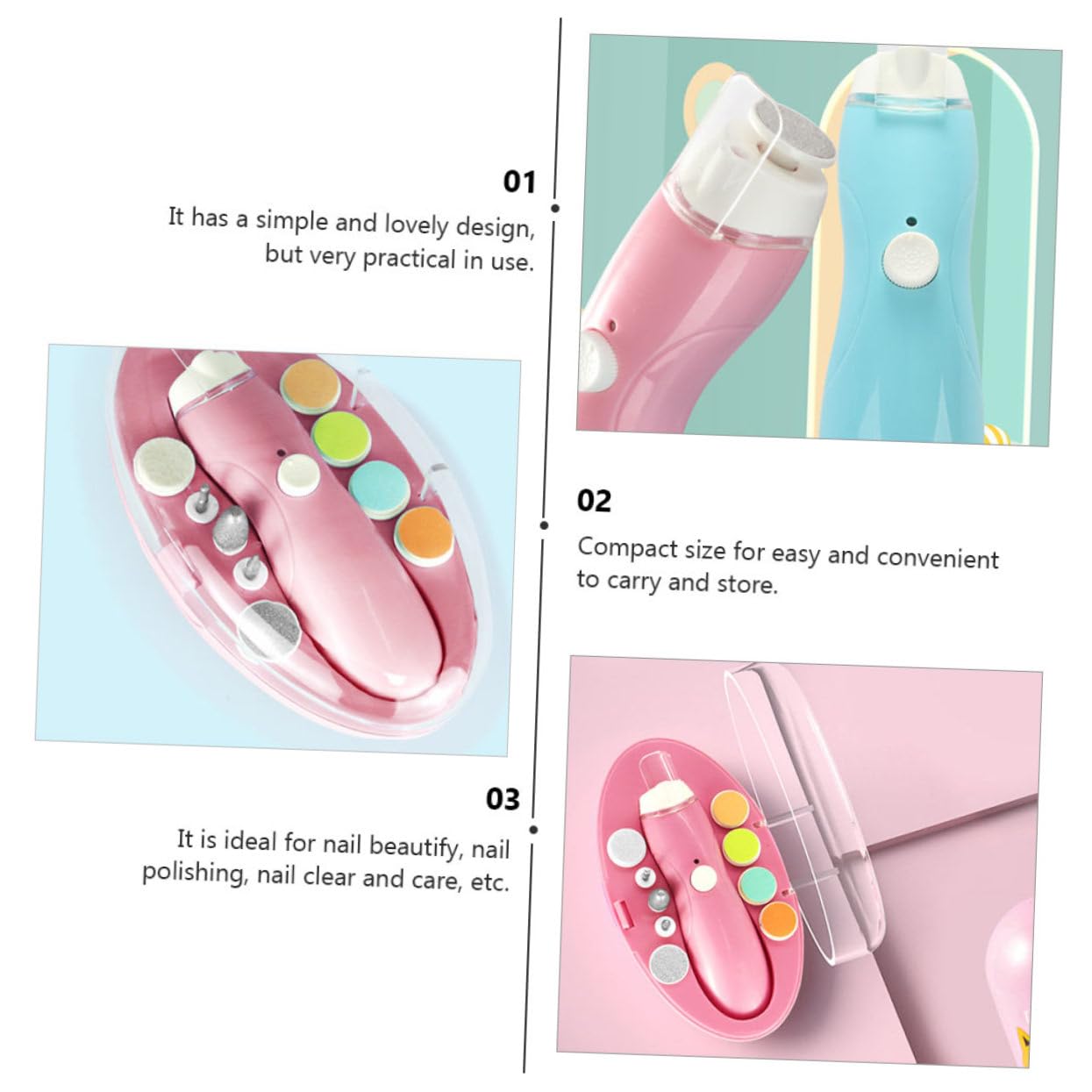 FOMIYES 8 Sets Kids Nail Art Kit - Safe Non-Toxic Toddler Manicure Set with Nail Drill & Polish - Perfect for Birthday Parties, Spa Days & Pretend Play