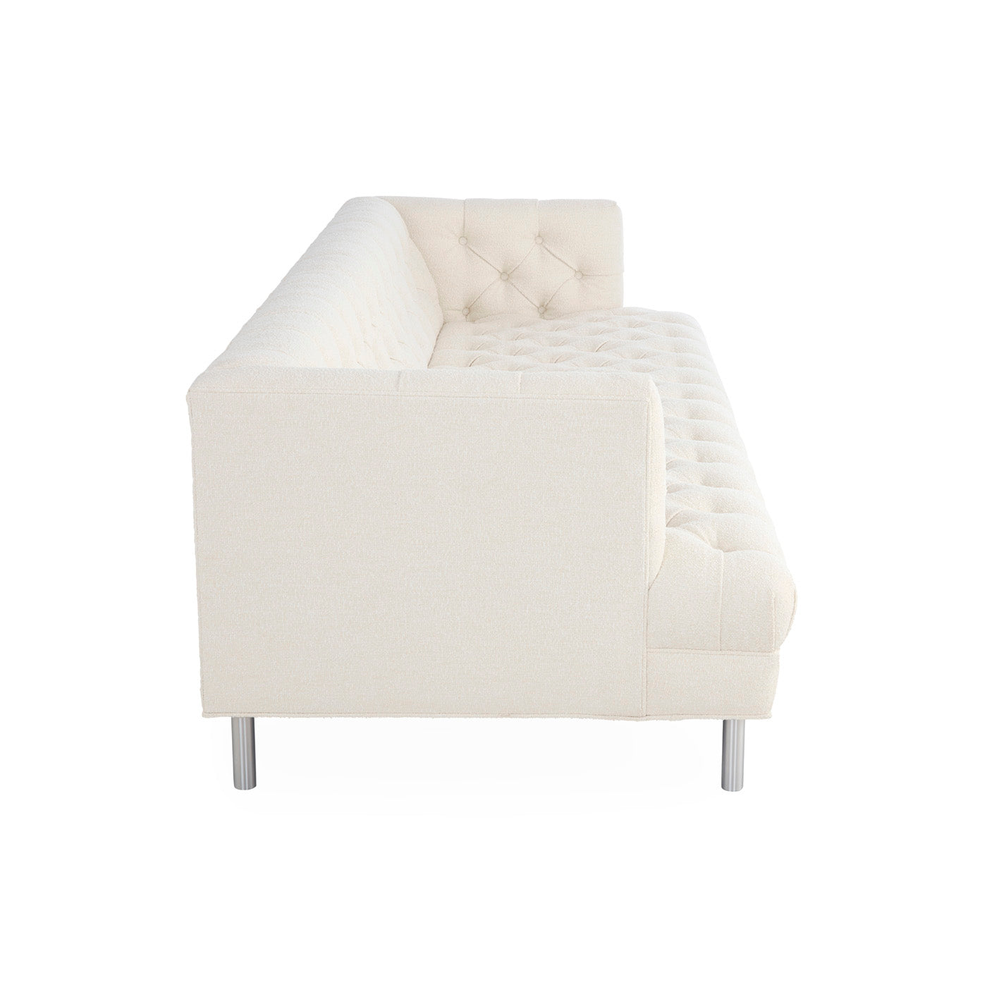 Baxter 100 Deep T Arm Grand Sofa in Serpette Ivory - Luxury Modern Sectional Sofa for Living Room, Lounge & Home Theater