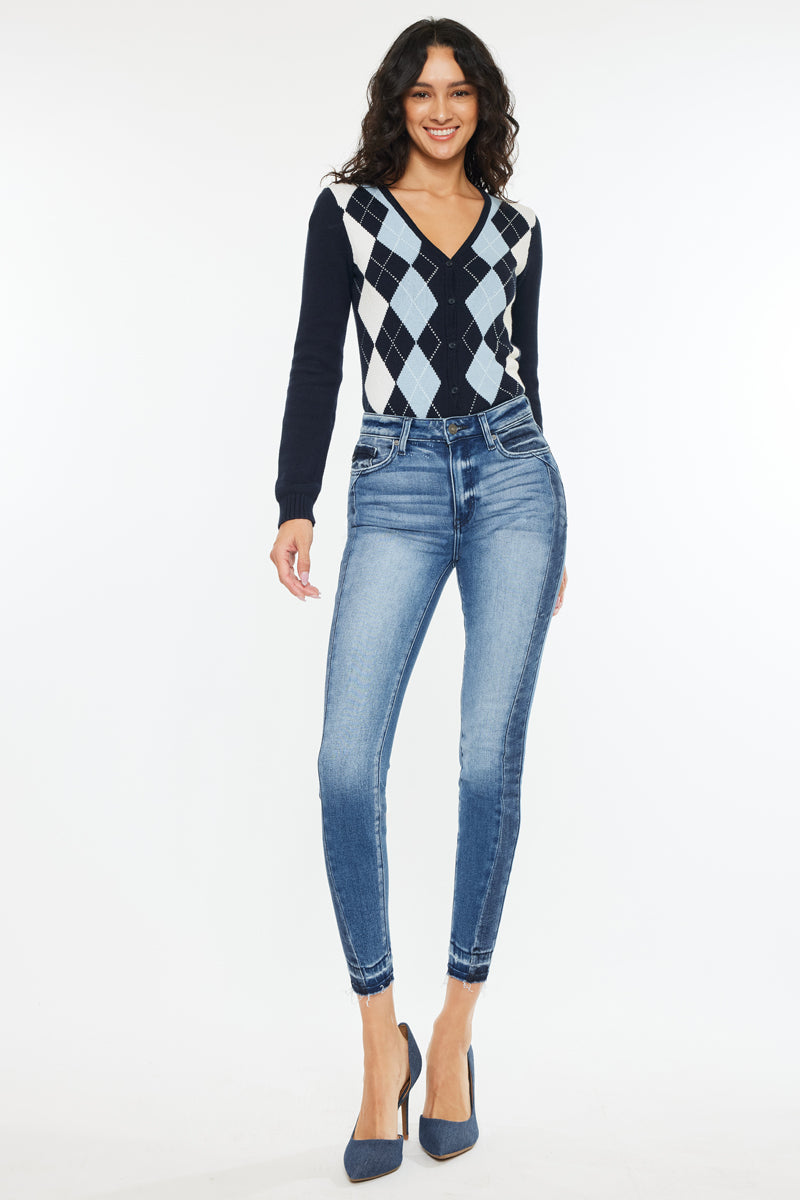 Elisha High Rise Ankle Skinny Jeans for Women - Stretch Denim Pants, Slim Fit, Comfortable & Trendy - Perfect for Casual Wear, Office & Night Out
