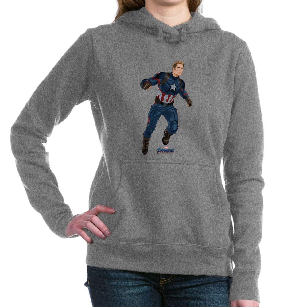 Captain America Women's Pullover Hoodie Sweatshirt | Marvel Superhero Sweater | Casual Winter Warm Fleece Jacket | Perfect for Cosplay, Comic Con & Everyday Wear