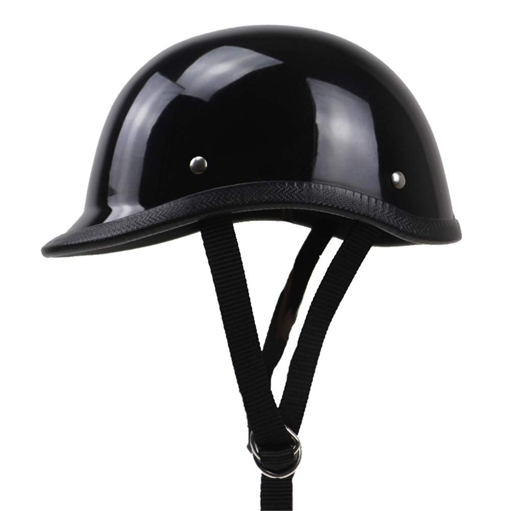 Vintage Leather Motorcycle Half Helmet - DOT Approved Cruiser & Scooter Helmet for Men & Women - Perfect for Summer Riding, Road Trips & Urban Commuting
