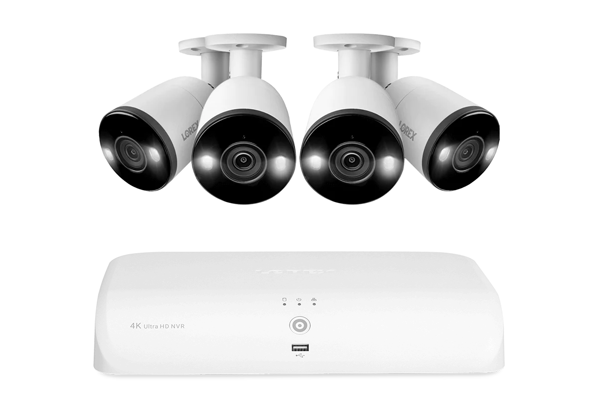 Lorex 4K 8-Channel Wired NVR Security System with 2TB HDD, Smart Deterrence & Motion Detection Bullet Cameras - Home & Business Surveillance Solution