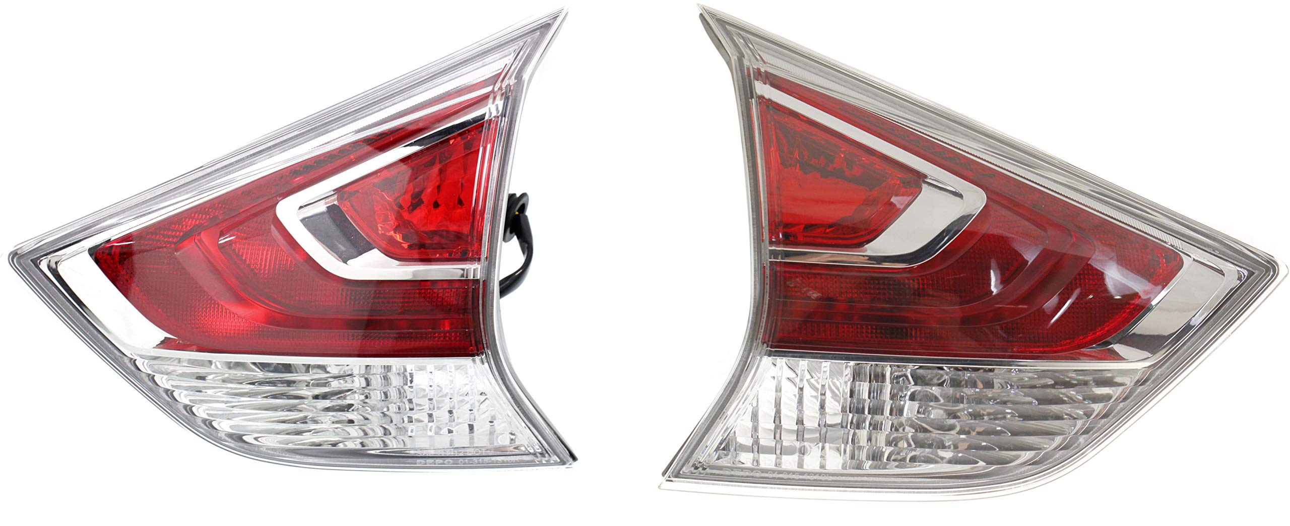 Go-Parts - CAPA-Certified Tail Light Assembly Pair for 2014-2016 Nissan Rogue (Left & Right) - Compatible with Korea/USA Built Models - Durable Replacement for Day & Night Driving Safety