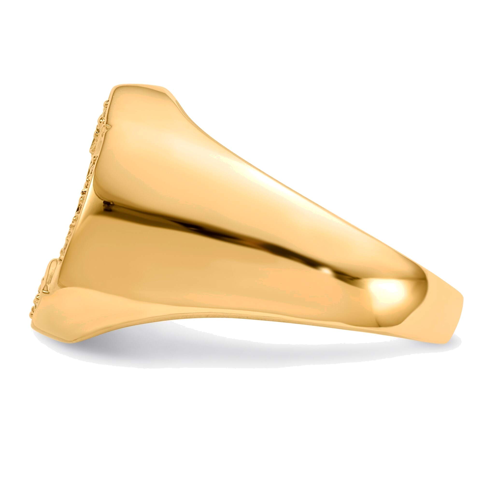 14K Yellow Gold AA Diamond Men's Ring - Size 10 | Luxury Wedding Band & Anniversary Gift for Him | Perfect for Engagements, Promises & Special Occasions