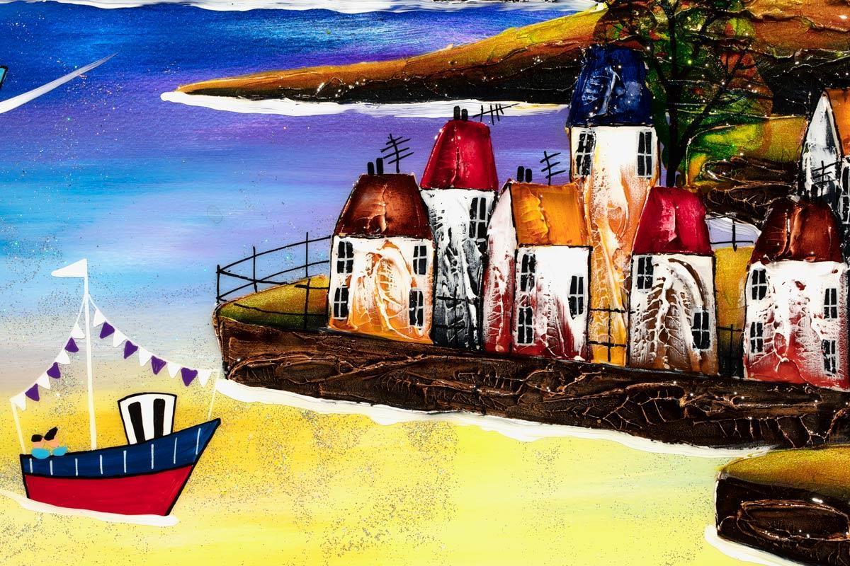 Original 'A Calm Summer Evening' Wall Art Print - Perfect for Living Room, Bedroom & Office Decor - Soothing Landscape Painting for Home & Workspace