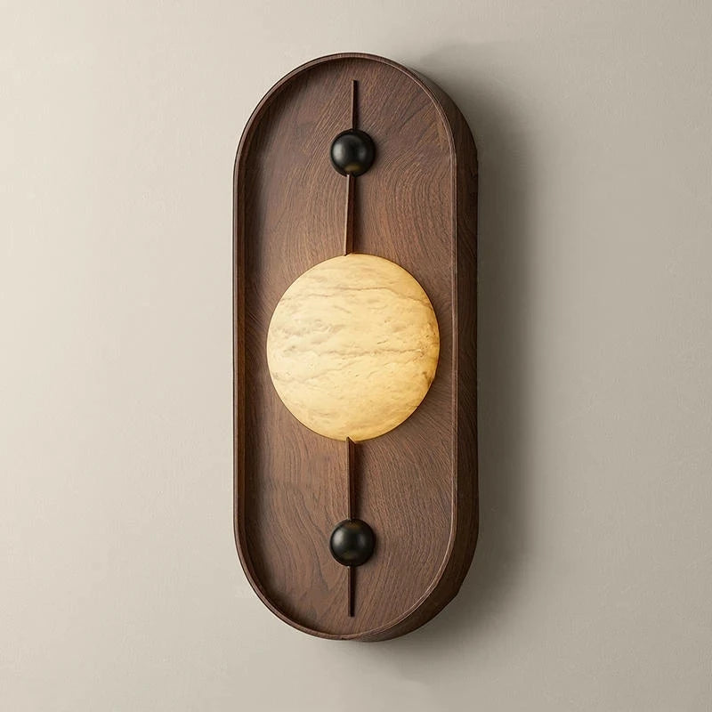 Soluna Sculpted Marble Wall Lamp - Modern Handcrafted Sconce Light Fixture for Living Room, Bedroom & Hallway Decor | Dimmable LED Lighting for Ambient & Accent Illumination