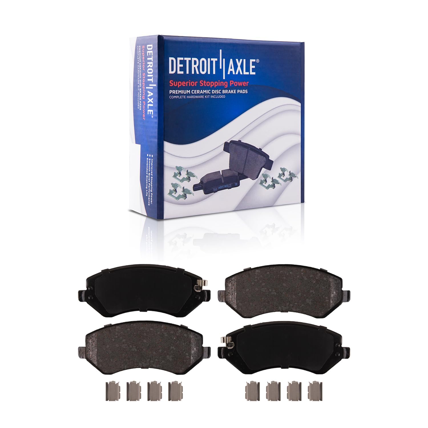 Detroit Axle Front Brake Kit for Dodge Grand Caravan Chrysler Town & Country Voyager - Drilled & Slotted Brake Rotors with Ceramic Pads - 11.07