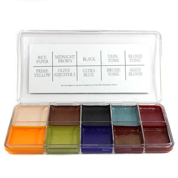 Professional Skin Illustrator Zombie Palette - High-Quality SFX Makeup Kit for Halloween, Cosplay & Special Effects - Perfect for Zombie, Horror & Theatrical Makeup Looks