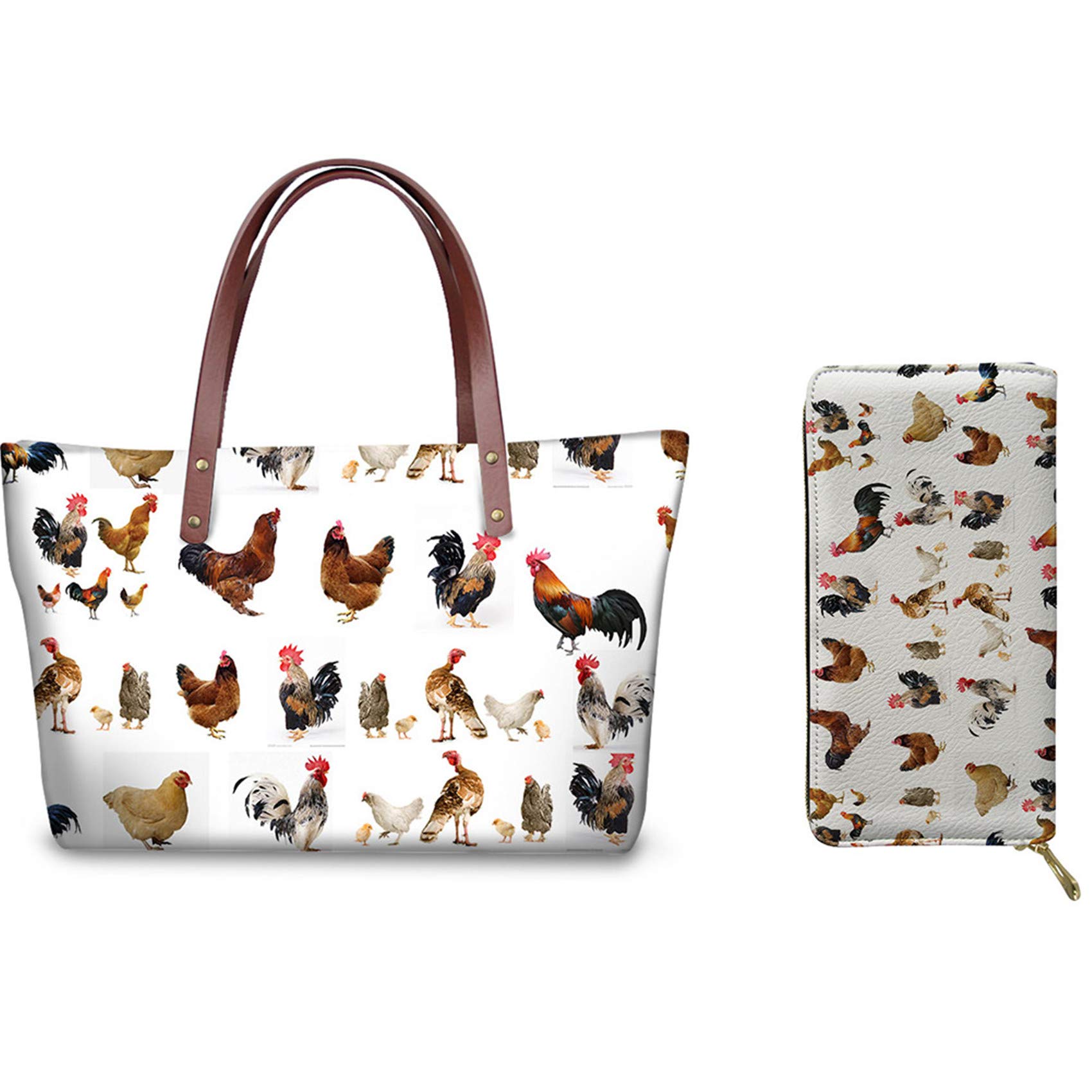 HUGS IDEA Women's Shoulder Tote Bag with Zipper - Perfect for Work & Travel