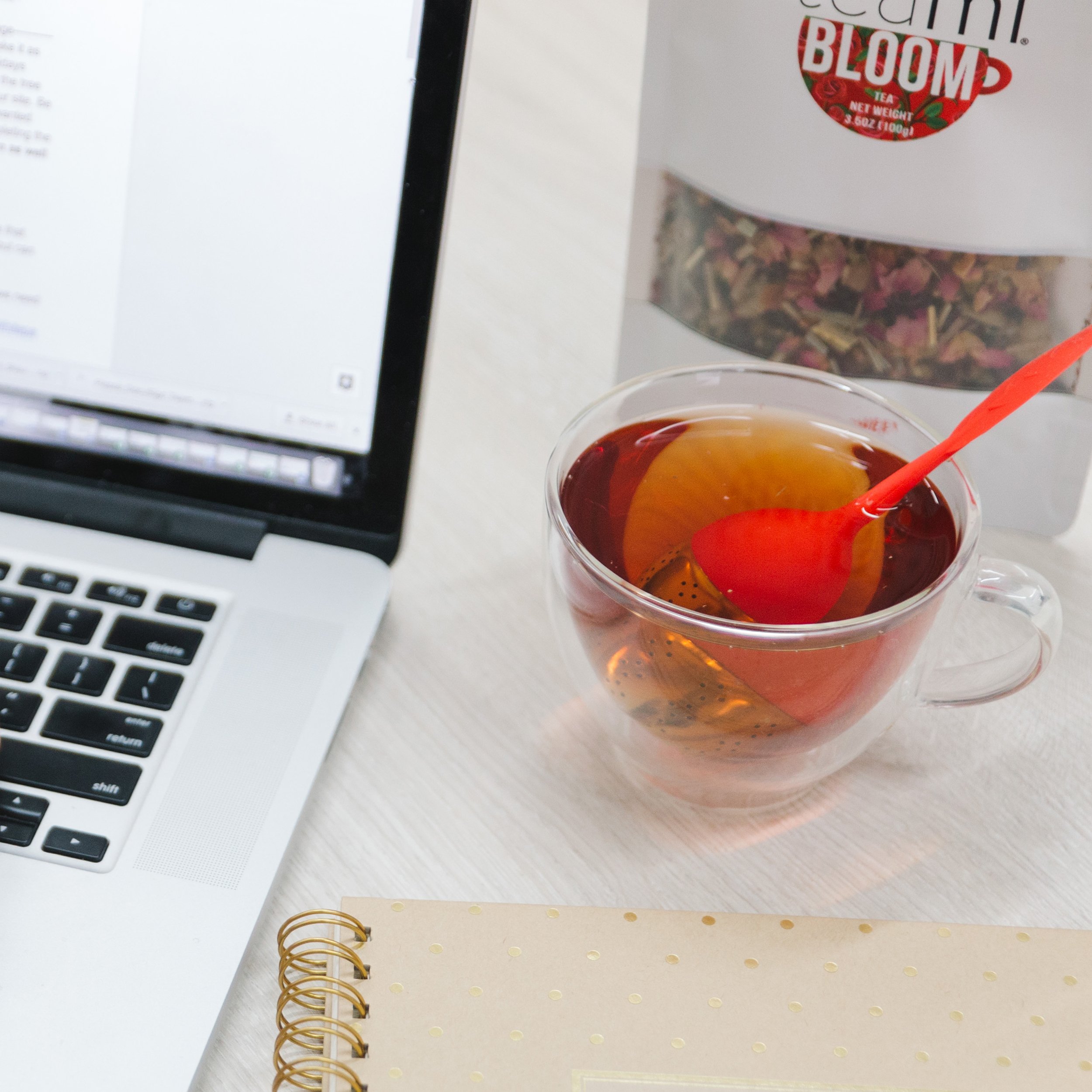 Teami Bloom Rose Petal Loose Leaf Tea - 25 Servings, Organic Herbal Tea for Relaxation & Detox | Perfect for Afternoon Tea, Spa Days & Self-Care Rituals