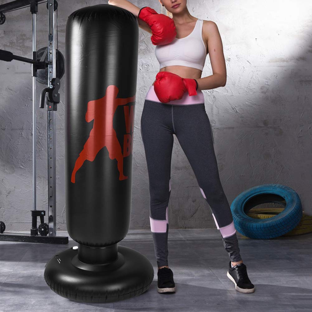 Best Inflatable Boxing Bag for Adults & Kids - Standing Punching Bag for Training, Fitness, MMA & Home Gym - Heavy Duty Sandbag for Indoor & Outdoor Workouts