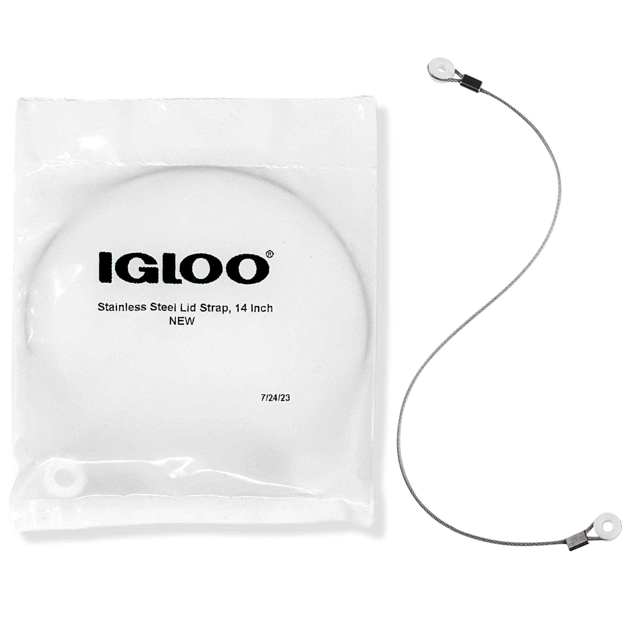 Heavy Duty 14 Inch Igloo Cooler Cable Lid Strap - Stainless Steel Replacement for Secure Storage & Outdoor Camping, Picnics, and Beach Trips