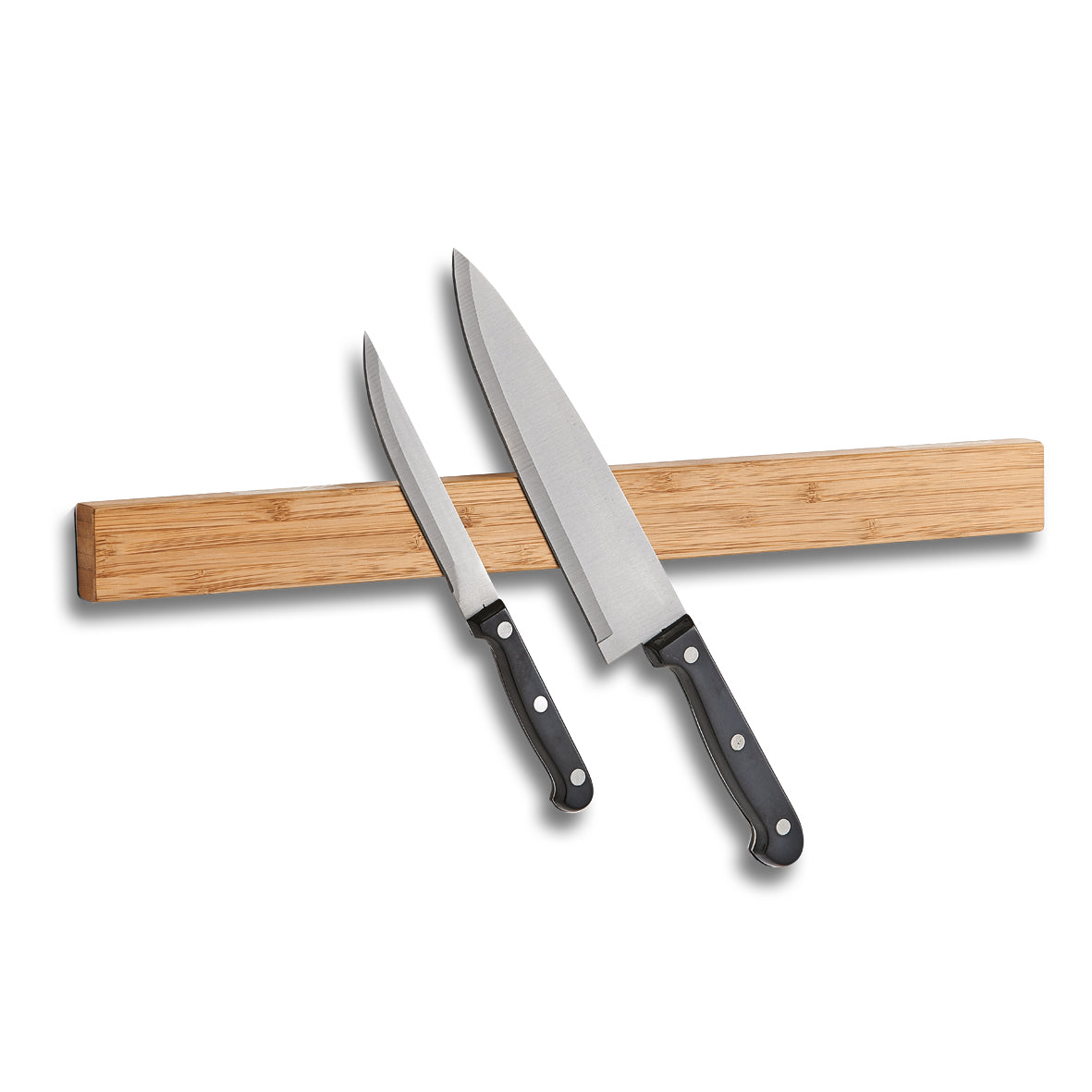 Premium Magnetic Knife Holder - Strong Bamboo Wall Mount for Kitchen Knives & Utensils | Space-Saving Storage Solution for Home & Professional Chefs