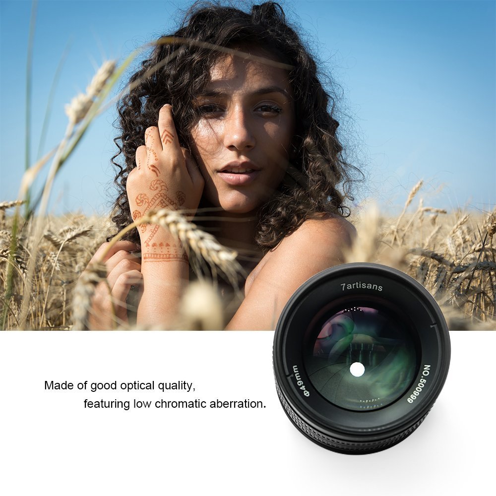 7artisans 55mm F1.4 APS-C Manual Focus Prime Lens for Canon EOS-M Mount (M1 M2 M3 M5 M6) - Perfect for Portrait, Street & Low Light Photography