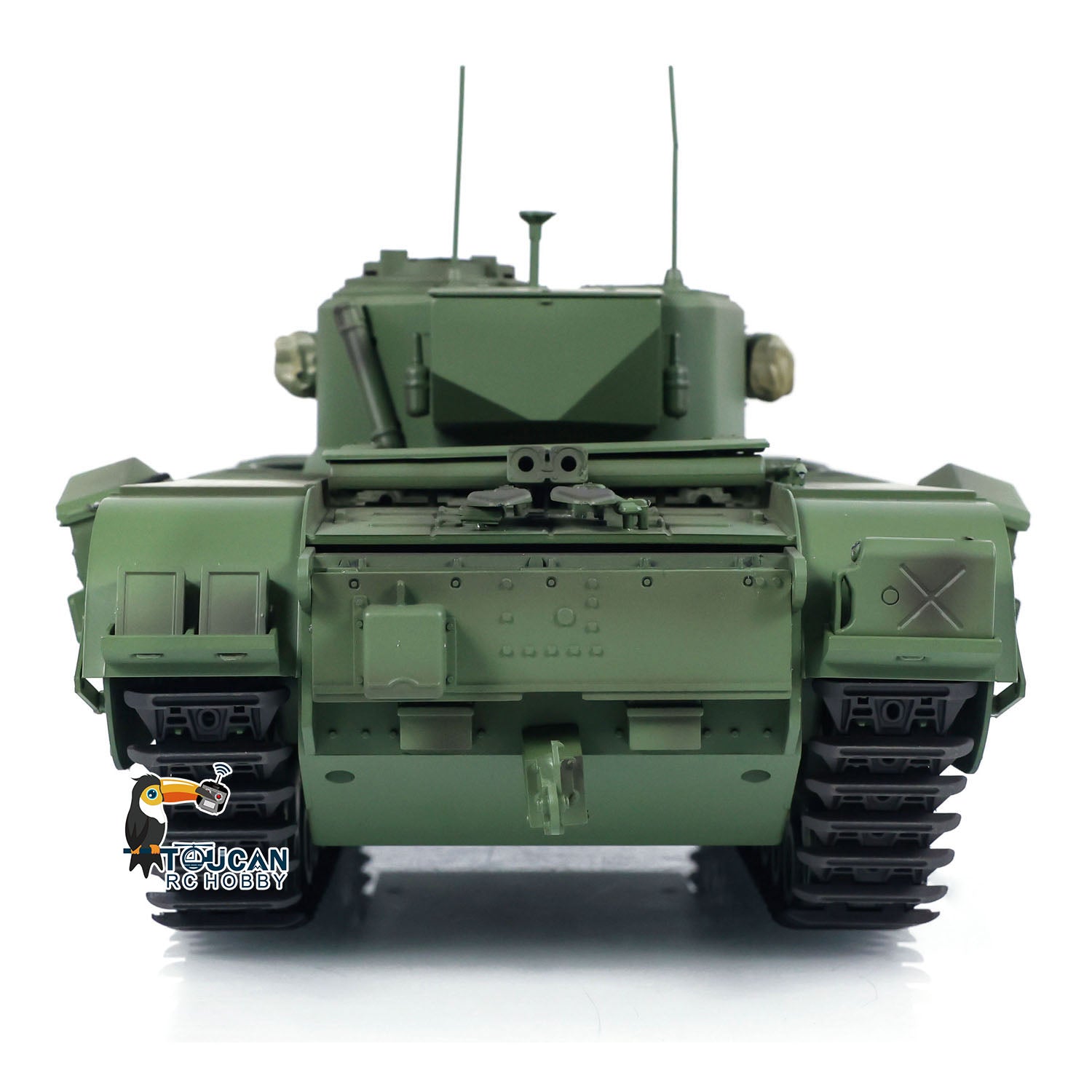 1/16 Tongde RC Battle Tank Churchill Mk.VII Electric Remote Control Military Vehicle - US Stock - Perfect for Wargaming, Collectors & Outdoor Play