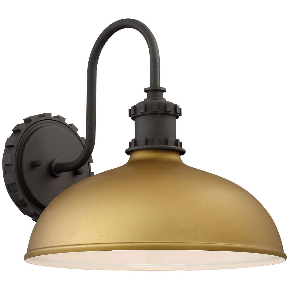 Minka Lavery 71251-663 Escudilla Outdoor Wall Lantern - 1-Light 100W Exterior Sconce in Painted Honey Gold - Weatherproof Outdoor Lighting for Porch, Patio, Garden & Entryway