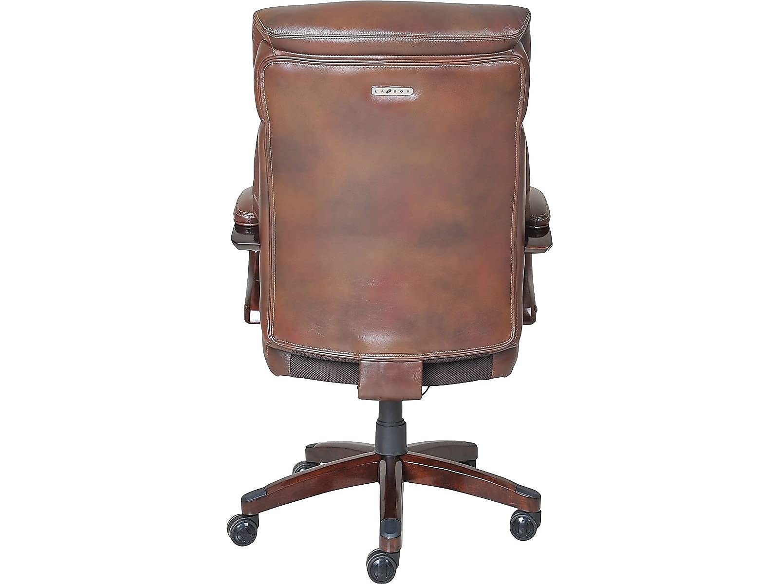 La-Z-Boy 1104593 Bradley Bonded Leather Executive Office Chair - Ergonomic High Back Swivel Chair with Adjustable Height for Home & Business Workspaces