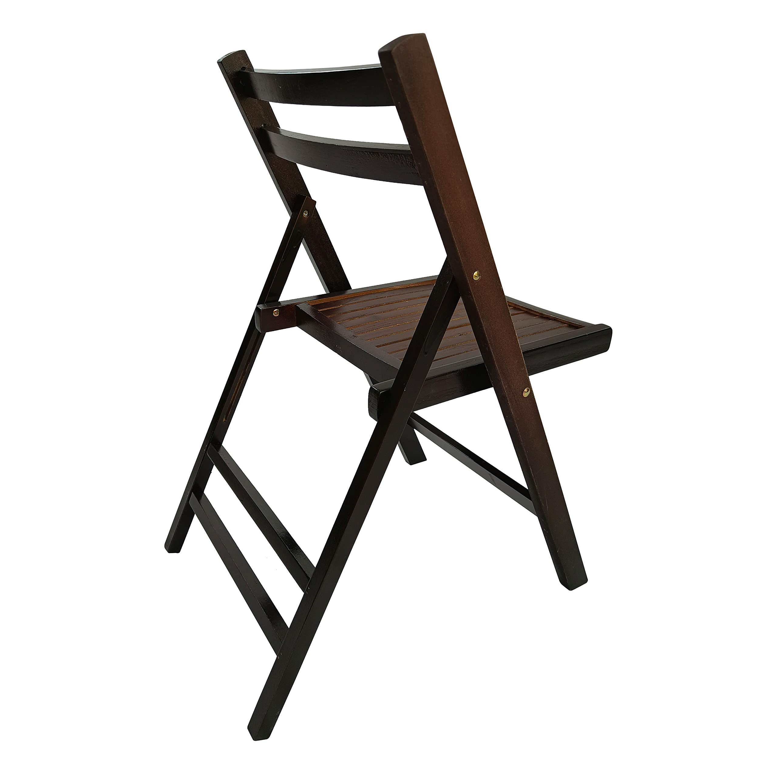 HomVent 4-Pack Wooden Folding Chairs - Lightweight Portable Patio Chairs with Slatted Design & Hollow Back - Perfect for Living Room, Garden, Balcony, Backyard, Poolside & Outdoor Gatherings