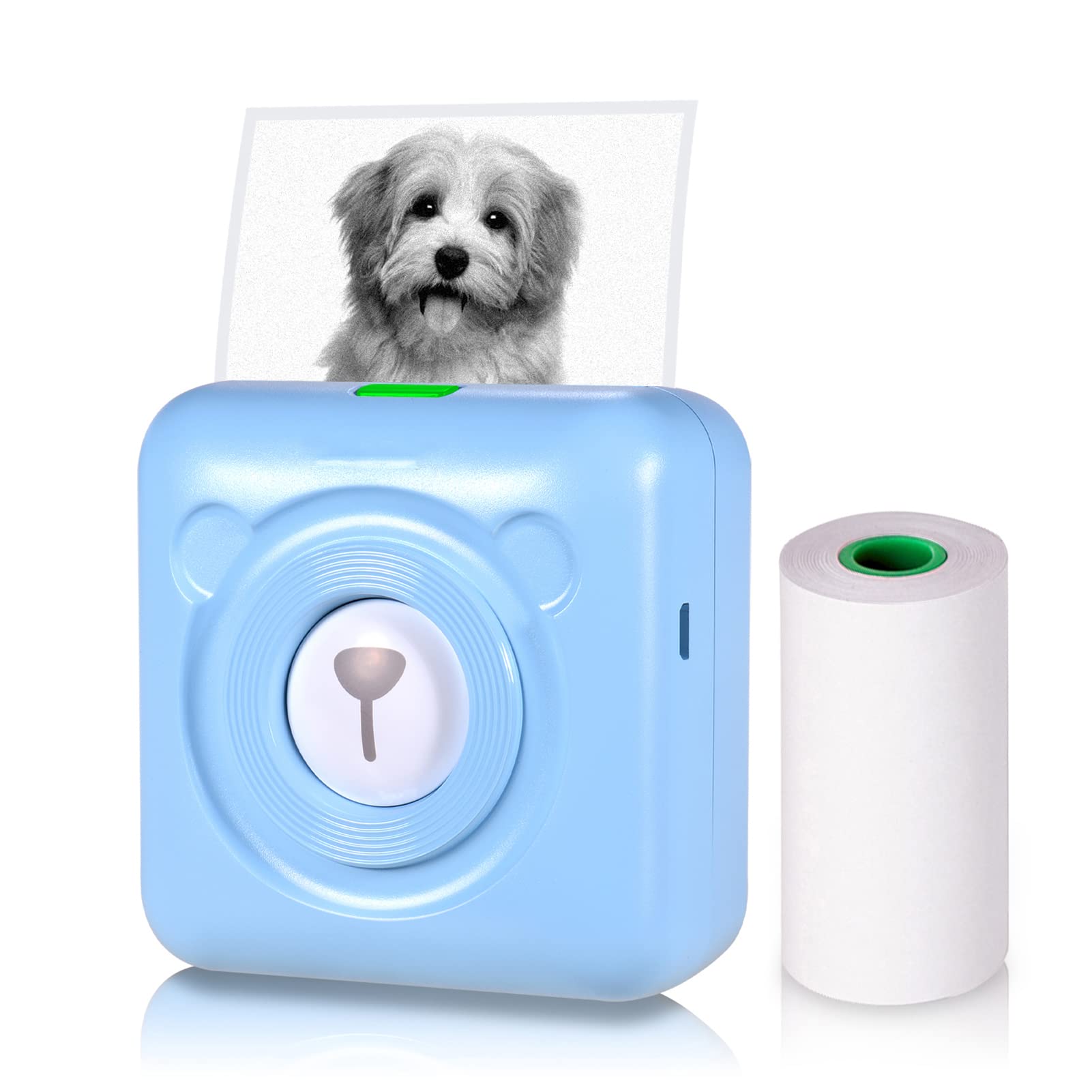 PENCHEN Mini Portable Wireless Thermal Printer - Bluetooth All-in-One Photo, Label, Memo & Receipt Printer with AR Function, USB Cable - Compatible with Android, iOS & Windows (Perfect for Home, Office, Small Business Receipts & Label Printing)