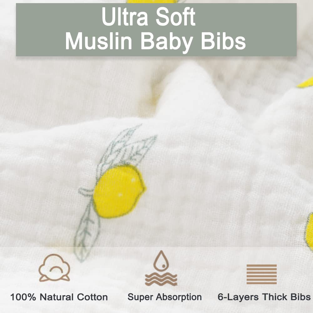 Premium 8-Pack Baby Muslin Bandana Bibs - 100% Cotton Ultra Soft & Super Absorbent Drool Bibs for Boys & Girls - Perfect for Teething, Drooling & Everyday Use at Home or Outdoors