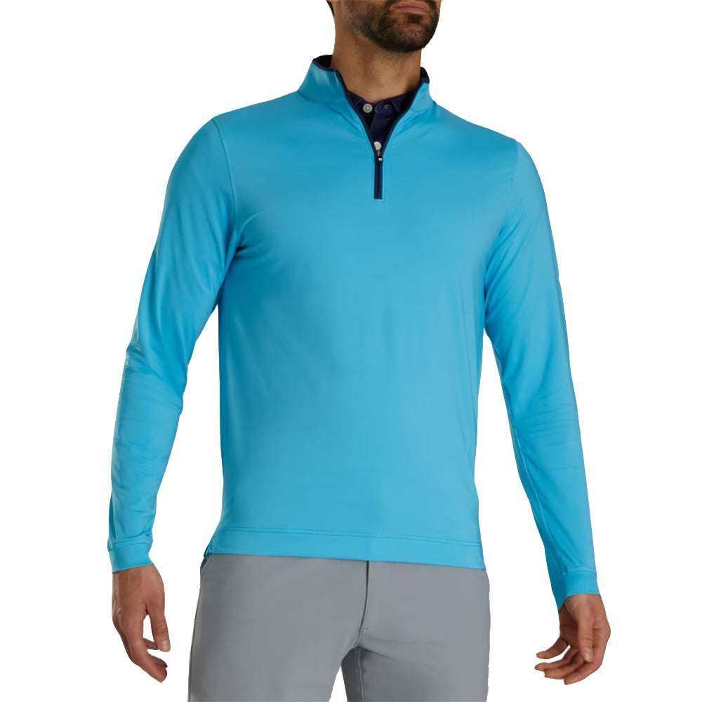 FootJoy Lightweight Solid Midlayer Men's Golf Quarter Zip Pullover - Perfect for Cool Weather Golfing & Outdoor Activities