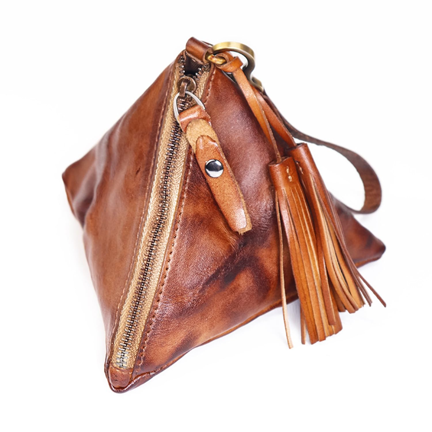 Genuine Leather Retro Medieval Cowhide Coin Purse - Vintage Mini Wallet for Women & Men - Small Change Holder, Wristlet, Keychain Wallet (Brown) - Perfect for Travel, Shopping, and Everyday Use