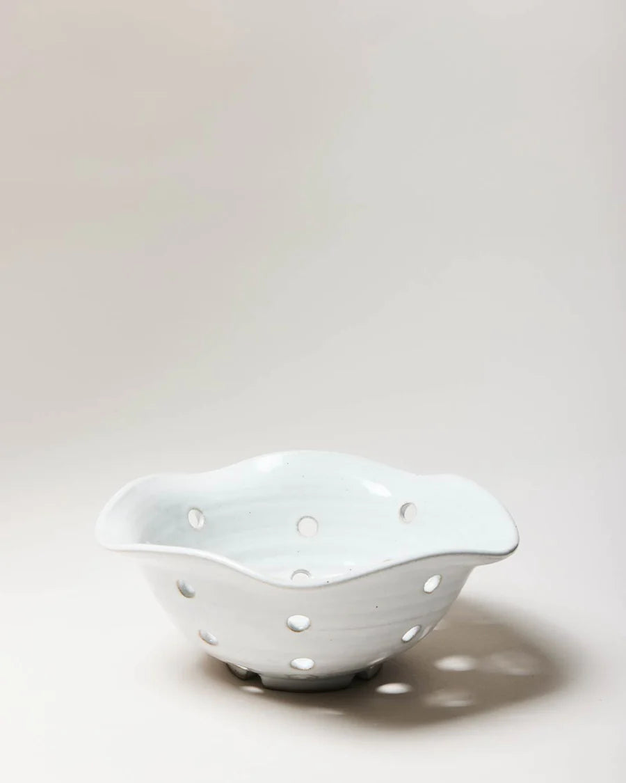 Farmhouse Pottery Windrow Berry Bowl - Handmade Ceramic Fruit Serving Bowl for Berries, Salad, Snacks - Perfect for Farmhouse Kitchen, Dining Table, and Entertaining