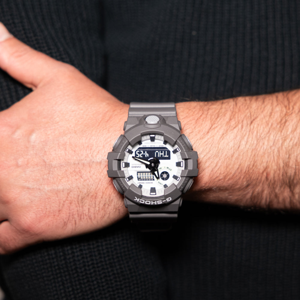 G Shock GA700HD-8A Hidden Glow Digital Watch for Men - Shock Resistant, Waterproof & Illuminated Display - Perfect for Outdoor Activities, Sports & Nighttime Use