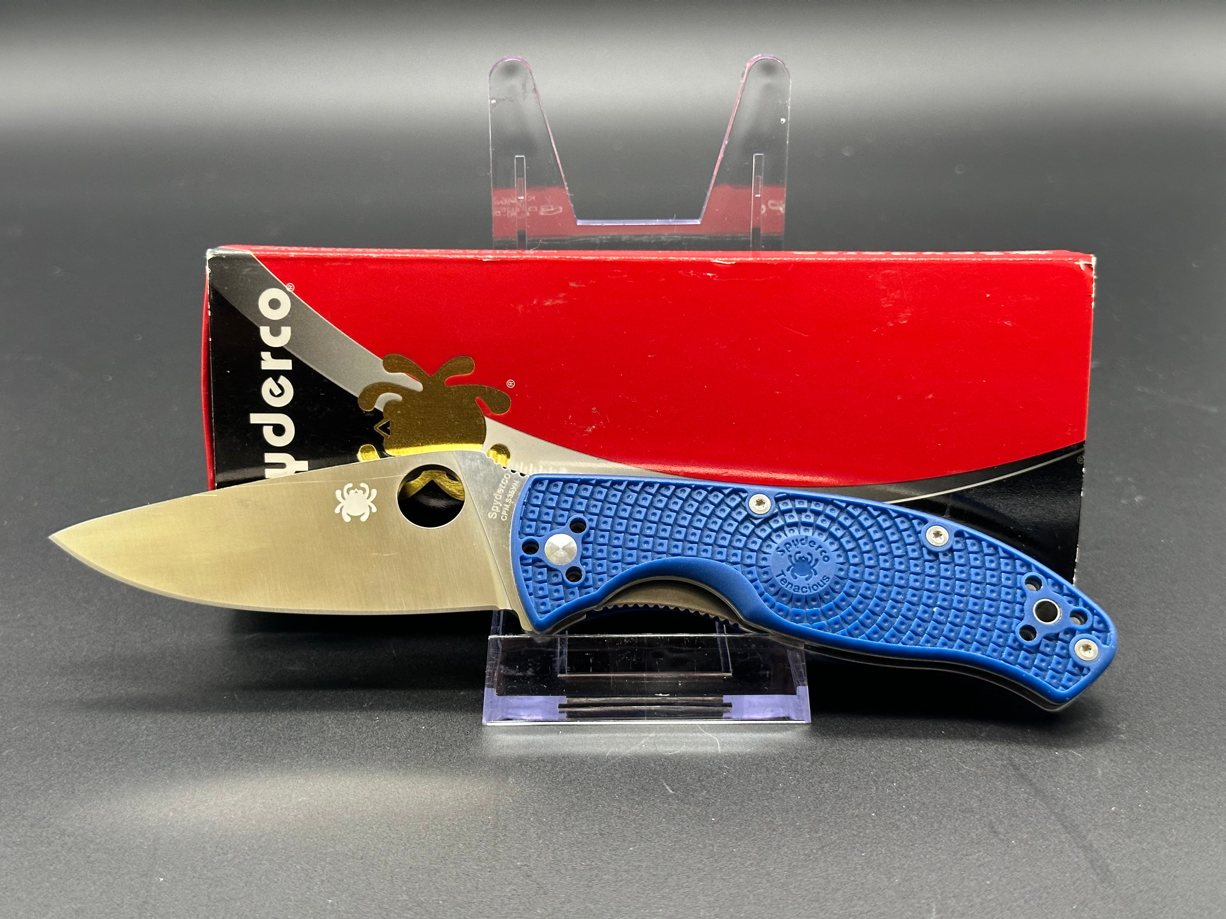 Spyderco Tenacious Folding Knife - G-10 Handle, 8Cr13MoV Steel Blade - EDC, Outdoor, Camping, Survival Gear