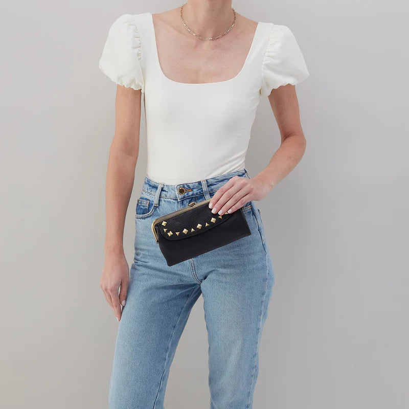 HOBO Lauren Clutch Wallet - Stylish Leather Crossbody Purse for Women | Perfect for Evening Out, Party & Travel Accessories