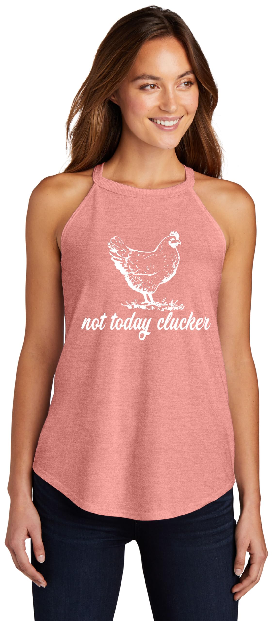 Women's 'Not Today' Funny Chicken Graphic Tank Top - Casual Summer Tee for Outdoor Activities & Relaxation