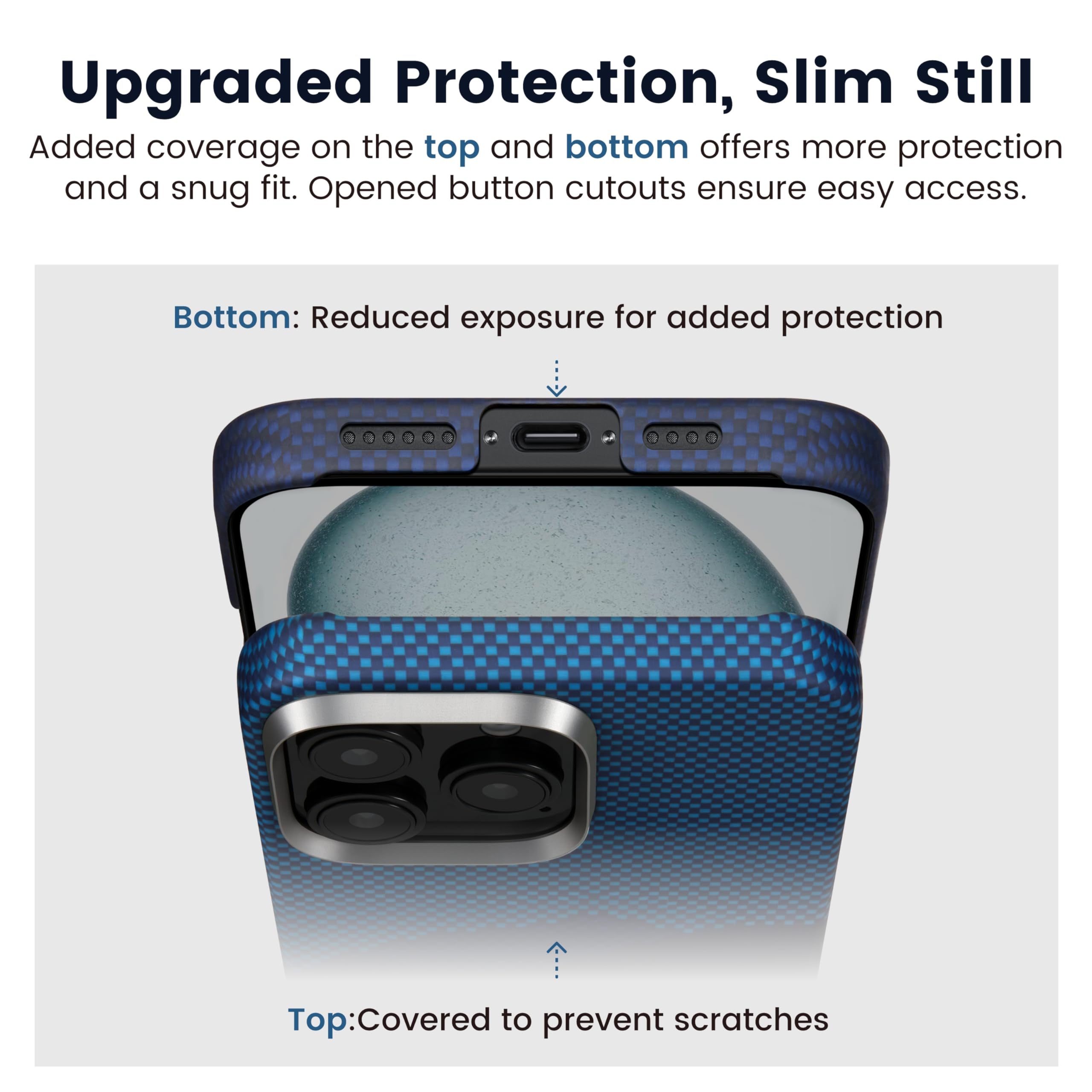 Pitaka iPhone 16 Pro Case with MagSafe - Ultra Thin & Light 1500D Aramid Fiber Protective Cover | Slim Design with Caseless Feel | Perfect for Everyday Use, Travel & Business Professionals