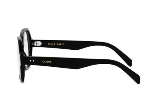 Celine THIN CL50148I 001 Shiny Black Geometric Women's Eyeglasses - Fashionable Optical Frames for Women, Perfect for Work, Reading & Everyday Wear