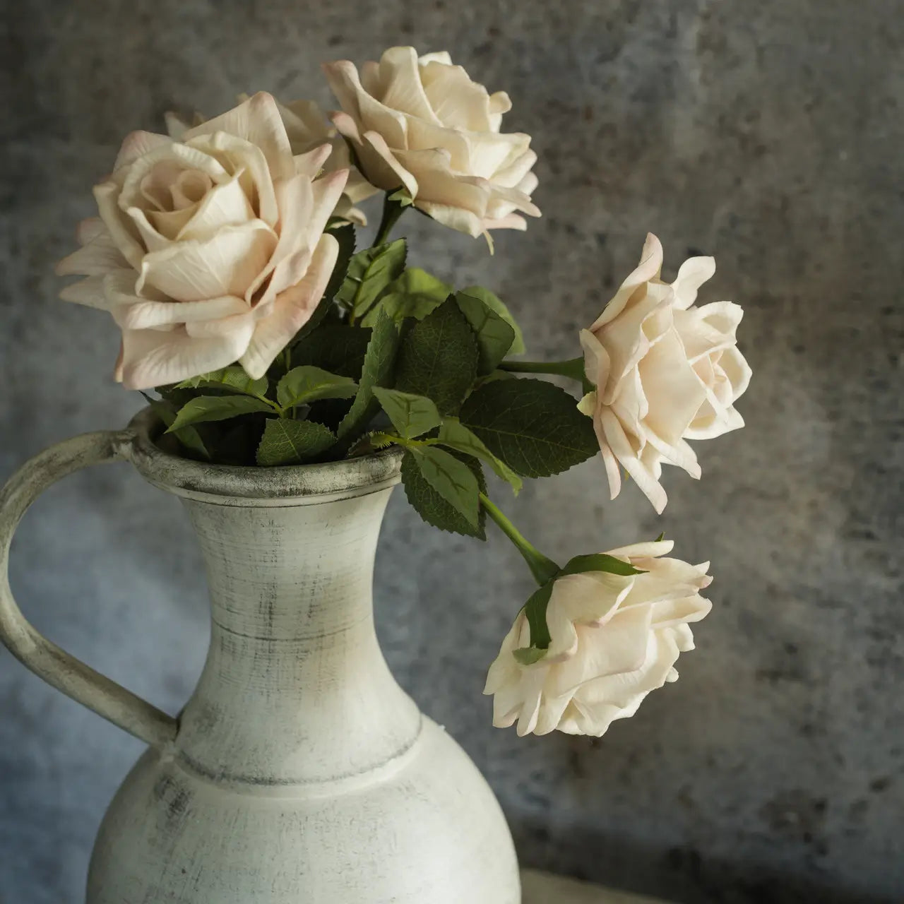 Premium Cream Rose Stems - Artificial Silk Flowers for Home Decor, Wedding Bouquets, and Floral Arrangements | Realistic Fake Roses for Centerpieces, DIY Crafts, and Gift Giving