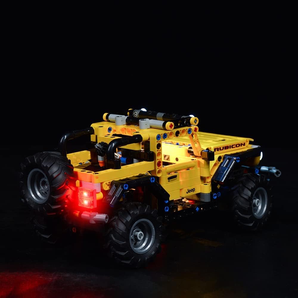 Kyglaring LED Light Kit for Technic Jeep Wrangler Lego 42122 Building Blocks Model - Classic Version (Not Included Model) - Perfect for DIY Lego Car Lighting Projects and Nighttime Displays