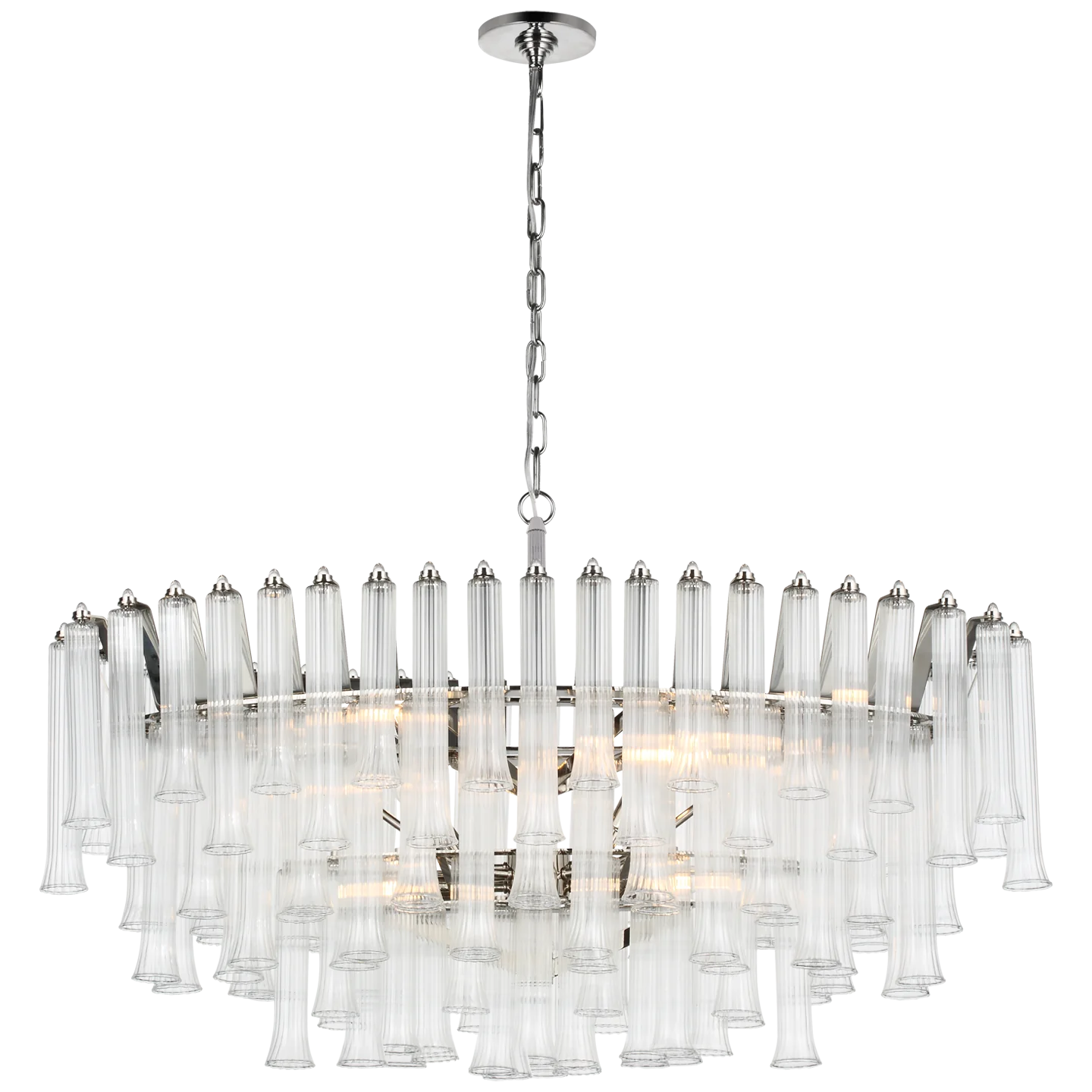Lorenzo X Large Oval Chandelier - Modern Crystal Ceiling Light Fixture for Dining Room, Living Room & Bedroom | Elegant Lighting for Home Decor & Interior Design